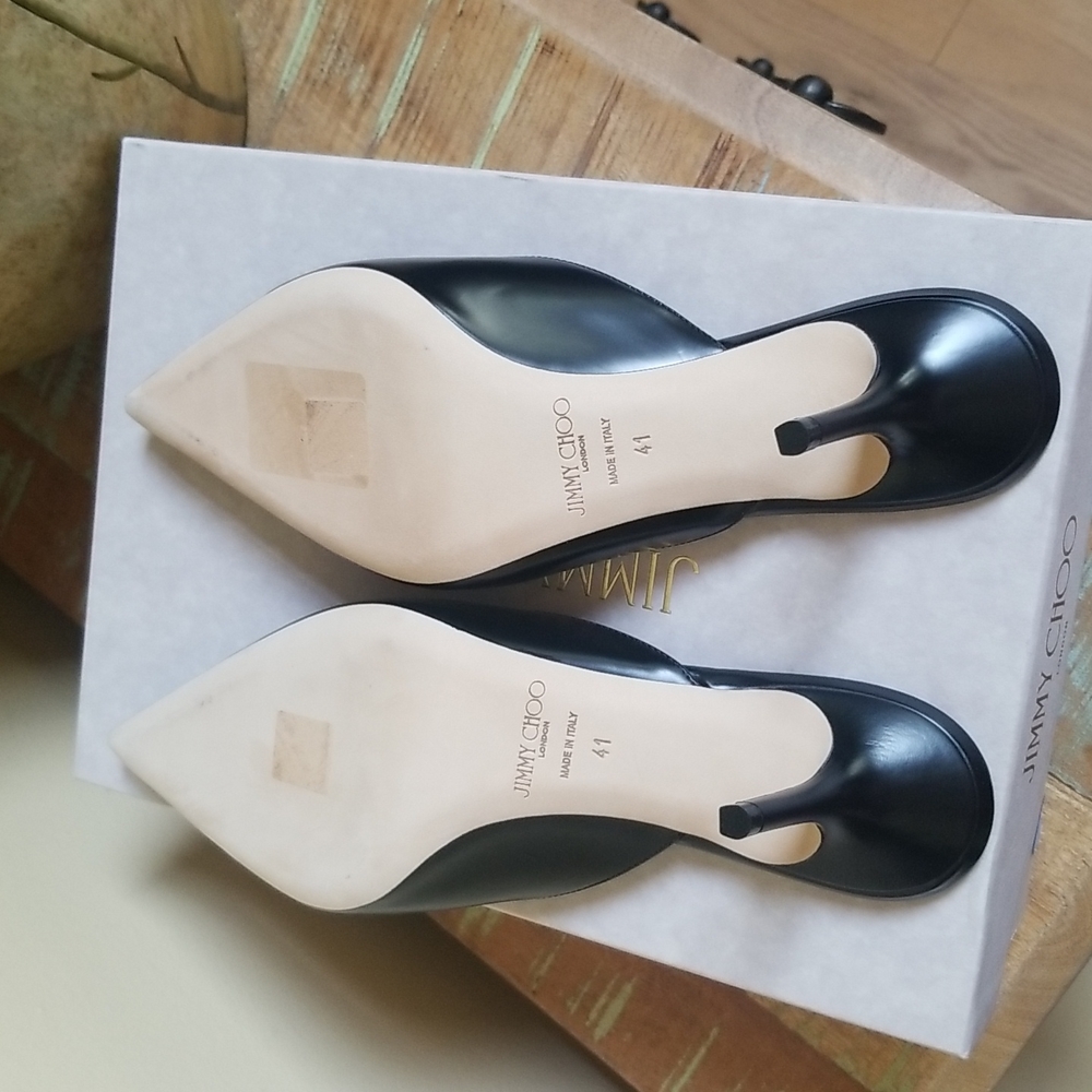 NWOT Jimmy Choo Black Rav 65 Mules - SZ 41 - Picture 8 of 16